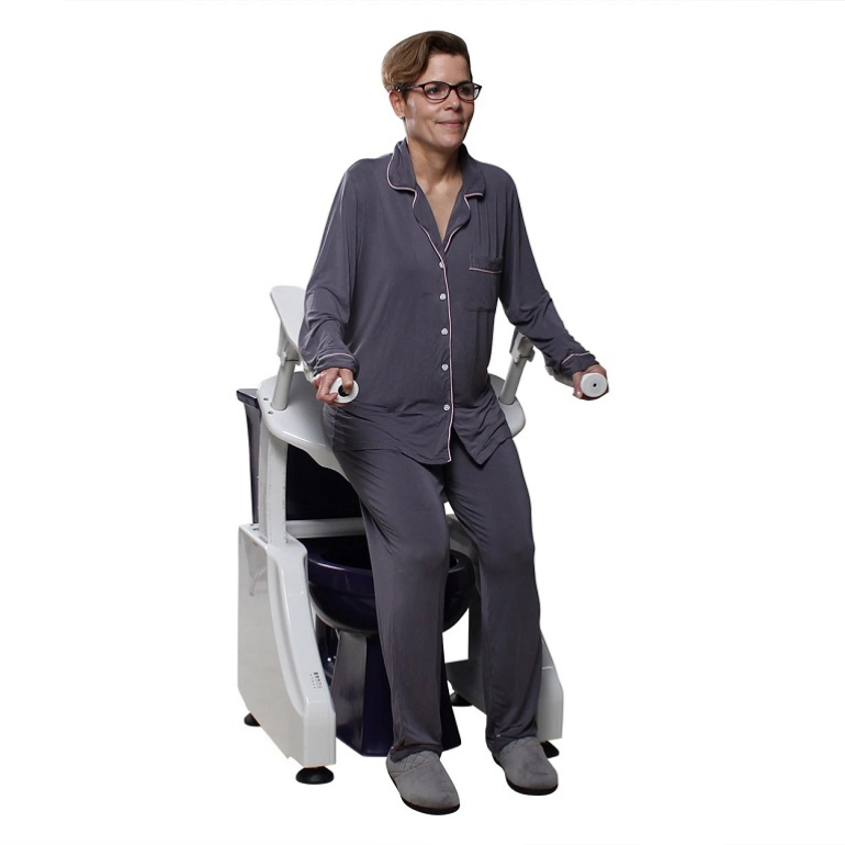 Deluxe Toilet Lift in use